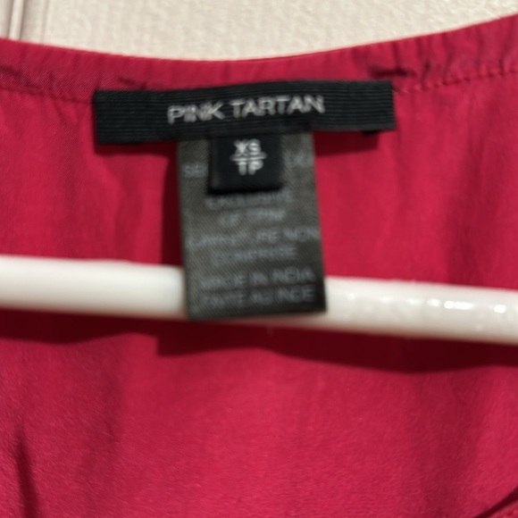Pink Tartan silk top - Picture 2 of 2